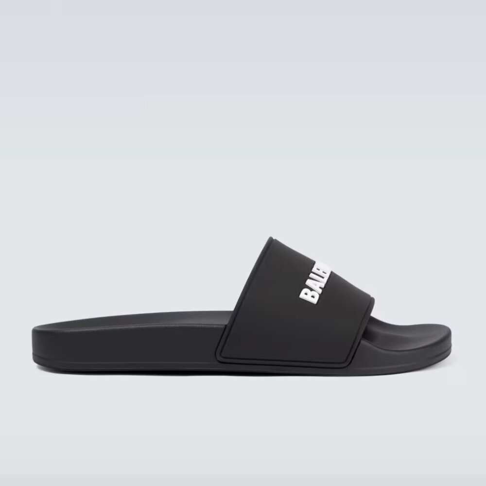 Balenciaga Pool Logo Rubber Slides